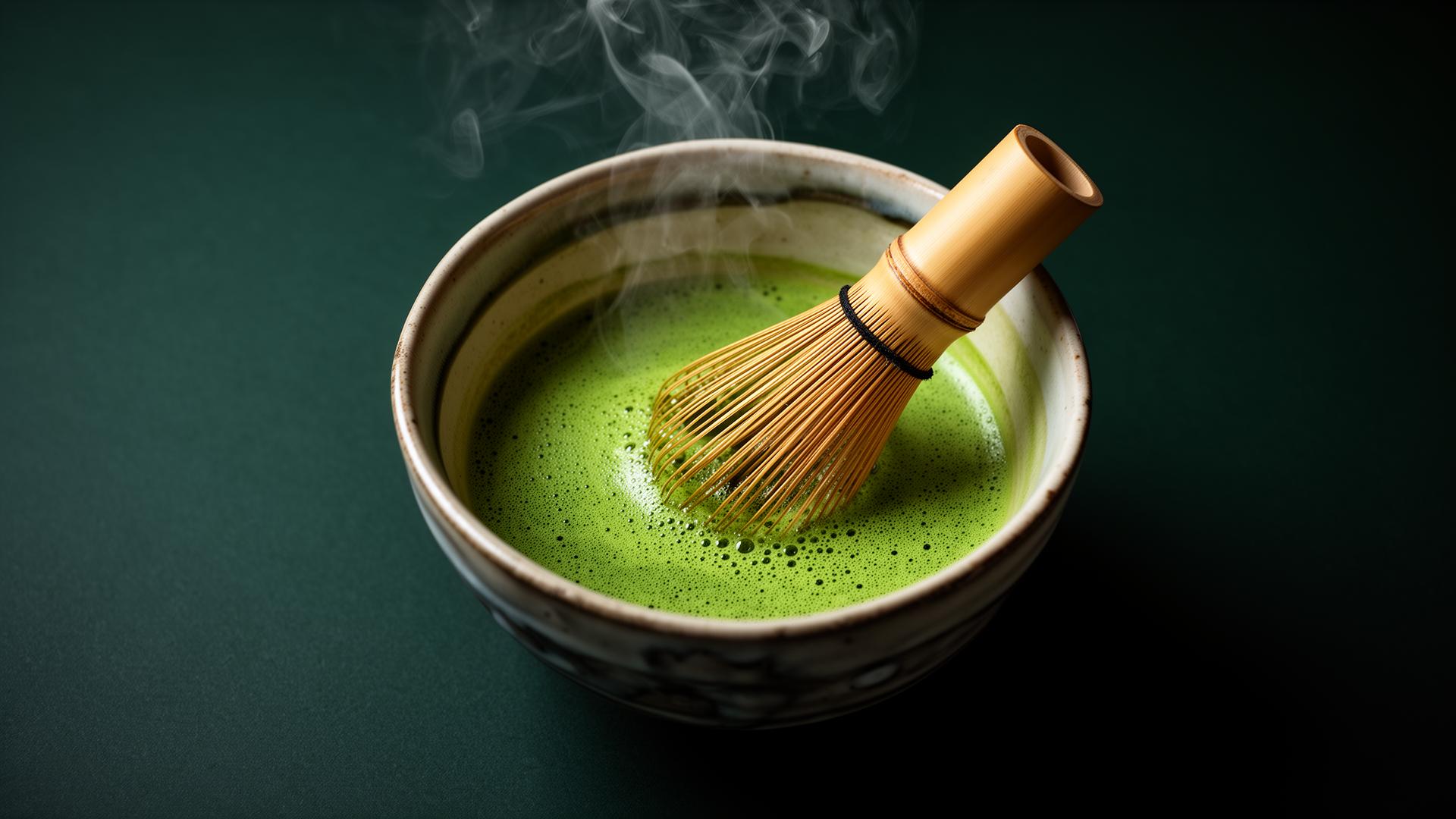 Bol matcha cérémonie fouetté au chasen